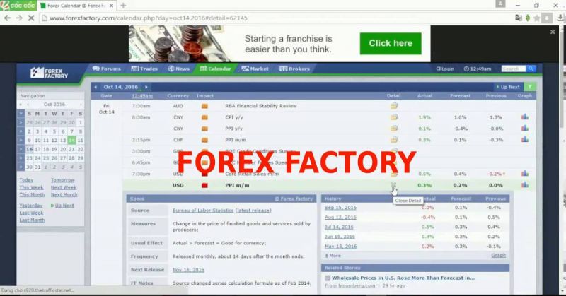 Forex Factory là một website tin tức cơ bản với giao diện thân thiện, thông tin kinh tế chính xác và tốc độ đăng tải nhanh các thông tin về thị trường Forex.